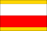 List tvoří čtyři vodorovné pruhy, žlutý, bílý, červený a žlutý, v poměru 1_2_2_1. Poměr šířky k délce listu je 2_3. Vlajka Jiříkov