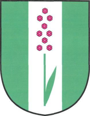 V zeleném štítě stříbrný kůl, v něm nad zeleným stonkem s listem vlevo devět červených šestilistých květů (1, 2, 1, 2, 1, 2). Znak Bílichov