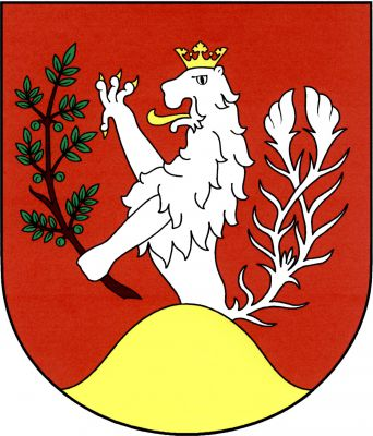 V červeném štítě vyrůstá ze zlatého návrší stříbrný korunovaný dvouocasý lev se zlatou zbrojí držící v levé tlapě větev ořešáku s listy a plody přirozené barvy. Znak Brázdim