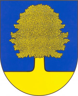 V modrém štítě vyrůstá ze zlaté paty zlatý buk. Znak Bukovina nad Labem