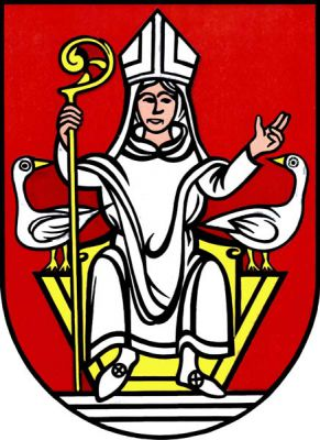 V červeném štítě sedí na zlatém stolci, postaveném na třech stříbrných stupních v patě štítku, sv. Martin Tourský ve stříbrném šatě s mitrou na hlavě, v pravé ruce drží zlatou berlu, levicí žehná. Na opěradlech stolce stojí dvě odvrácené stříbrné husy se zlatou zbrojí, hledící k biskupovi. Znak Frenštát pod Radhoštěm