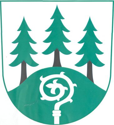 Ve stříbrném štítě zelená hora, z níž vyrůstají tři zelené smrky s černými kmeny. V hoře vyrůstající stříbrná berla. Znak Hlincová Hora