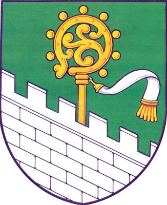V zeleném štítě vyrůstá z kosmé kvádrové zdi s cimbuřím zlatá berla závitem doprava, se stříbrným sudariem, zakončeným zlatými třásněmi. Znak Horka nad Moravou