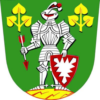V zeleném štítě na zlatém návrší stojí rytíř ve stříbrné zbroji se třemi pštrosími pery, červeným mezi stříbrnými na přilbě, držící v pravici dolů obrácený stříbrný šíp s červeným hrotem a opeřením a levicí se opírající o červený štít se stříbrným kopřivovým listem. V obou horních rozích zlatý lipový trojlist na stonku. Znak Kamenná Horka