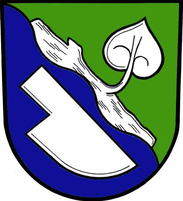V zeleno-modře kosmo vlnitě děleném štítě nahoře vyniká půl lipové větve s jedním vztyčeným listem, dole doleva položená radlice, obojí stříbrné. Znak Kujavy