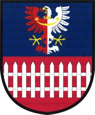 Modro-červeně dělený štít. Nahoře červeno-stříbrně polcená orlice se zlatou zbrojí, perizoniem a korunou na krku. Uprostřed dolního pole stříbrný plot. Znak Pletený Újezd