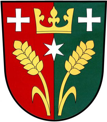 V červeno-zeleně polceném štítě dva odkloněné zlaté obilné klasy s listem převýšené zlatou korunou, provázenou dvěma řeckými kříži a dole hvězdou, vše stříbrné. Znak Pohorovice
