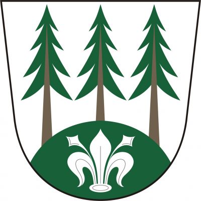 Ve stříbrném štítě tři jehličnaté stromy přirozené barvy vyrůstající ze zeleného vrchu, v něm stříbrný květ přirozené lilie. Znak Sulkovec