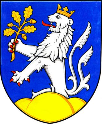 V modrém štítě ze zlatého trojvrší vyrůstající stříbrný dvouocasý korunovaný lev s červenou zbrojí a jazykem, držící v pravé tlapě zlatou dubovou větévku se čtyřmi listy a třemi žaludy. Znak Šumvald