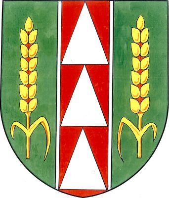 V zeleném štítě červený stříbrně lemovaný kůl se třemi stříbrnými kužely nad sebou. Kůl je provázen dvěma zlatými obilnými klasy, každý se dvěma svěšenými listy. Znak Svésedlice