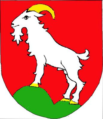 V červeném štítě na zeleném dvojvrší s pravým vyšším a levým nižším vrchem stojí stříbrný kozel se zlatou zbrojí. Znak Velké Karlovice