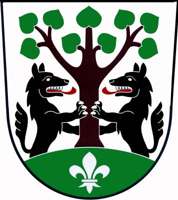 Ve stříbrném štítě lípa přirozené barvy přidržovaná ze stran dvěma černými vlky se stříbrnou zbrojí a červenými jazyky, vše vyrůstající ze zeleného návrší se stříbrnou lilií. Znak Vlčkovice v Podkrkonoší