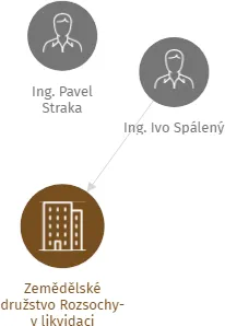 Zemědělské družstvo Rozsochy- v likvidaci, IČO: 00144797: vizualizace vztahů osob a společností