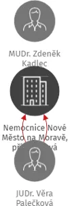 Nemocnice Nové Město na Moravě, příspěvková organizace, IČO: 00842001: vizualizace vztahů osob a společností