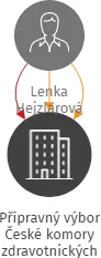 Přípravný výbor České komory zdravotnických pracovníků, IČO: 01111124: vizualizace vztahů osob a společností