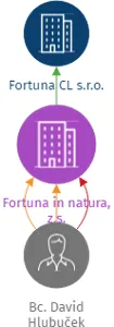 Fortuna in natura, z.s., IČO: 01253301: vizualizace vztahů osob a společností