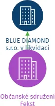 Občanské sdružení Fekst, IČO: 01418688: vizualizace vztahů osob a společností