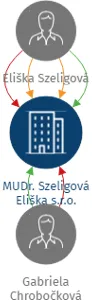 MUDr. Szeligová Eliška s.r.o., IČO: 01934406: vizualizace vztahů osob a společností