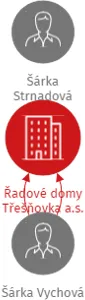 Řadové domy Třešňovka a.s., IČO: 02019531: vizualizace vztahů osob a společností