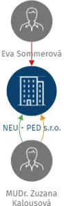 NEU - PED s.r.o., IČO: 02160676: vizualizace vztahů osob a společností