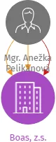Boas, z.s., IČO: 02437732: vizualizace vztahů osob a společností