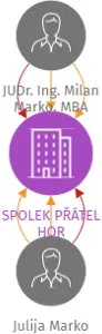SPOLEK PŘÁTEL HOR, IČO: 02465256: vizualizace vztahů osob a společností