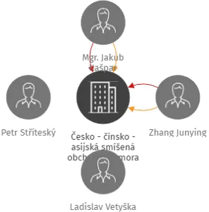 Česko - čínsko - asijská smíšená obchodní komora, IČO: 02563304: vizualizace vztahů osob a společností
