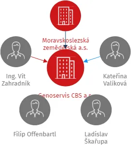 Genoservis CBS a.s., IČO: 03265137: vizualizace vztahů osob a společností