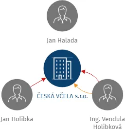 Vizualizace vztahů osob a společností - ČESKÁ VČELA s.r.o.