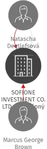 SOFIONE INVESTMENT CO. LTD. - odštěpný závod, IČO: 04076125: vizualizace vztahů osob a společností
