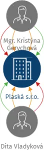 Plaská s.r.o., IČO: 04325974: vizualizace vztahů osob a společností