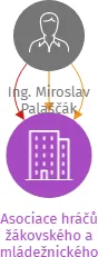 Asociace hráčů žákovského a mládežnického hokeje z.s., IČO: 04542541: vizualizace vztahů osob a společností