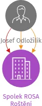 Spolek ROSA Roštění, IČO: 04742036: vizualizace vztahů osob a společností