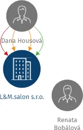 Vizualizace vztahů osob a společností - L&M.salon s.r.o.