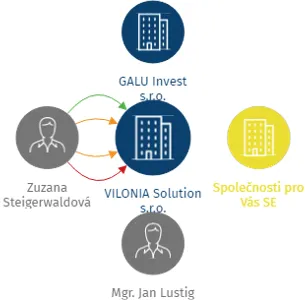 VILONIA Solution s.r.o., IČO: 05254256: vizualizace vztahů osob a společností