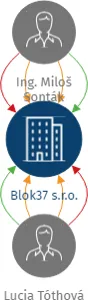 Blok37 s.r.o., IČO: 05435871: vizualizace vztahů osob a společností