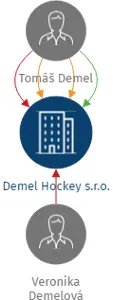 Demel Hockey s.r.o., IČO: 05776546: vizualizace vztahů osob a společností