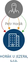 Vizualizace vztahů osob a společností - HORÁK U JEZERA, s.r.o.