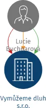 Vymůžeme dluh s.r.o., IČO: 06273955: vizualizace vztahů osob a společností