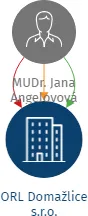 ORL Domažlice s.r.o., IČO: 06593313: vizualizace vztahů osob a společností