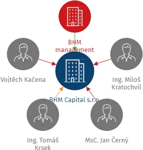 BHM Capital s.r.o., IČO: 06781411: vizualizace vztahů osob a společností