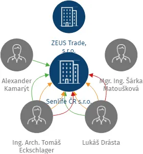 Senlife ČR s.r.o., IČO: 06784313: vizualizace vztahů osob a společností