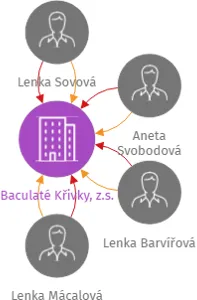 Baculaté Křivky, z.s., IČO: 06855059: vizualizace vztahů osob a společností