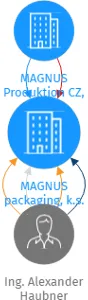 MAGNUS packaging, k.s., IČO: 06954197: vizualizace vztahů osob a společností