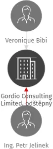 Gordio Consulting Limited, odštěpný závod, IČO: 07068115: vizualizace vztahů osob a společností