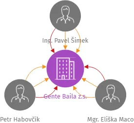 Vizualizace vztahů osob a společností - Gente Baila z.s.