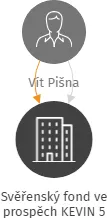 Svěřenský fond ve prospěch KEVIN 5, IČO: 07384572: vizualizace vztahů osob a společností