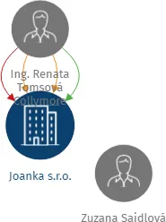 Vizualizace vztahů osob a společností - Joanka s.r.o.