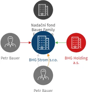 BHG Strom s.r.o., IČO: 07341334: vizualizace vztahů osob a společností
