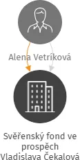 Svěřenský fond ve prospěch Vladislava Čekalová, IČO: 07590997: vizualizace vztahů osob a společností